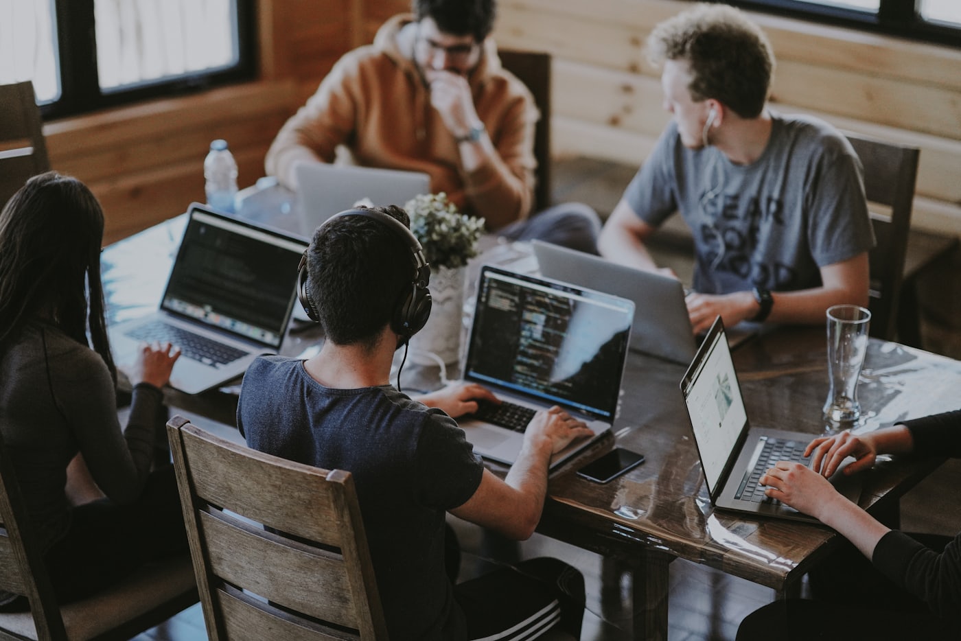 An enterprise team building a new AI service together